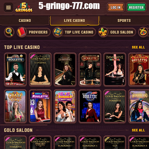 5Gringos Live Casino Tab â Top Spiele