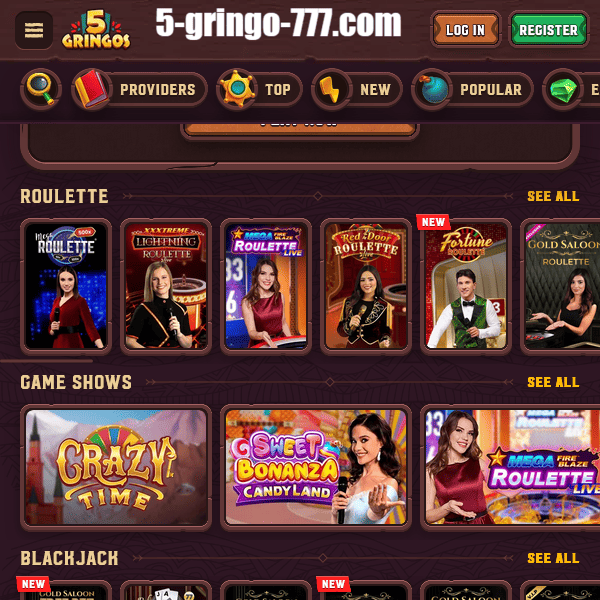 5Gringos Roulette Kategorie Übersicht